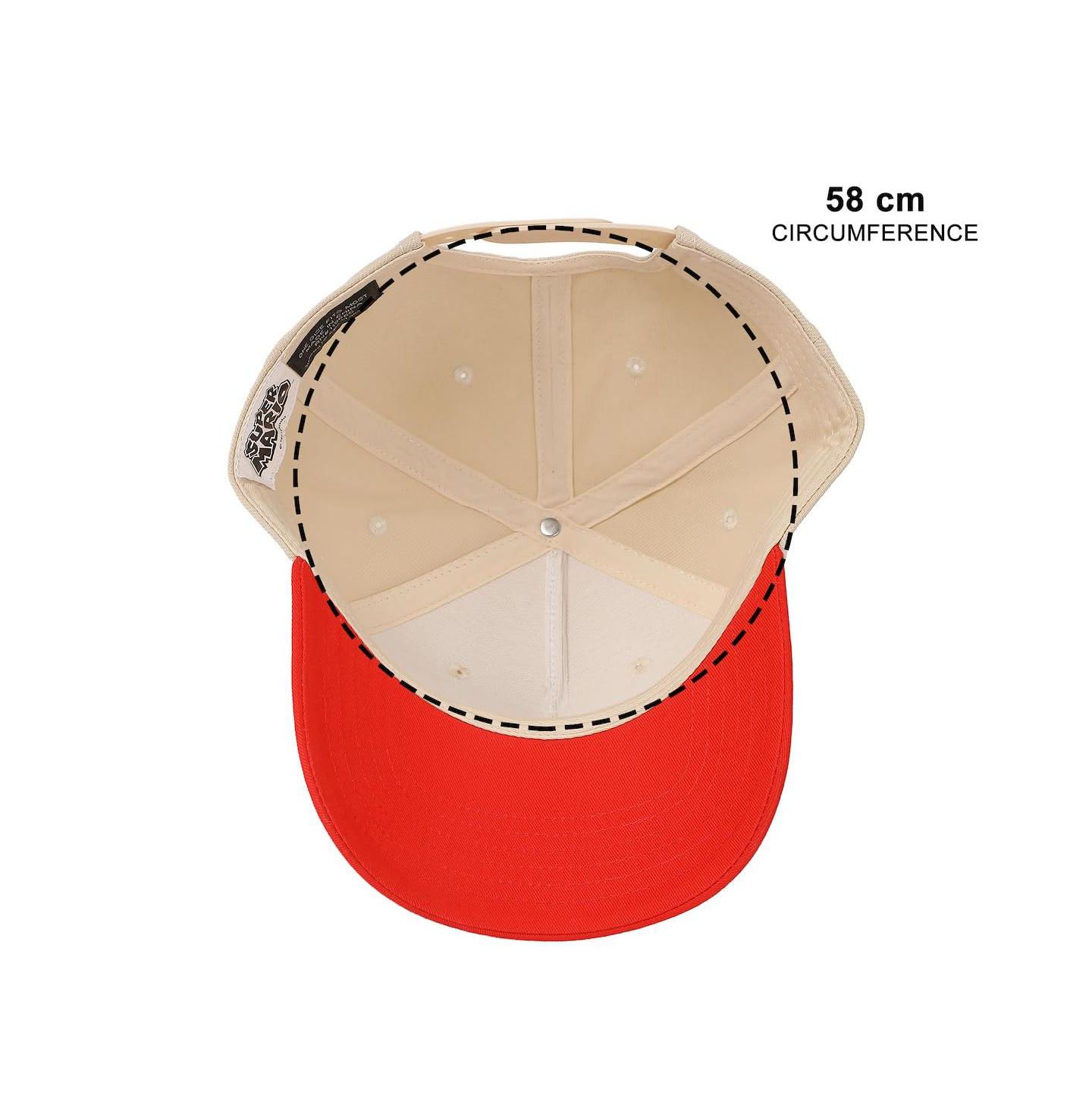 Мужская кепка SUPER MARIO Bros Fire Mario White and Red Retro Grandpa Snapback Hat, цвет: Белый — фото 9