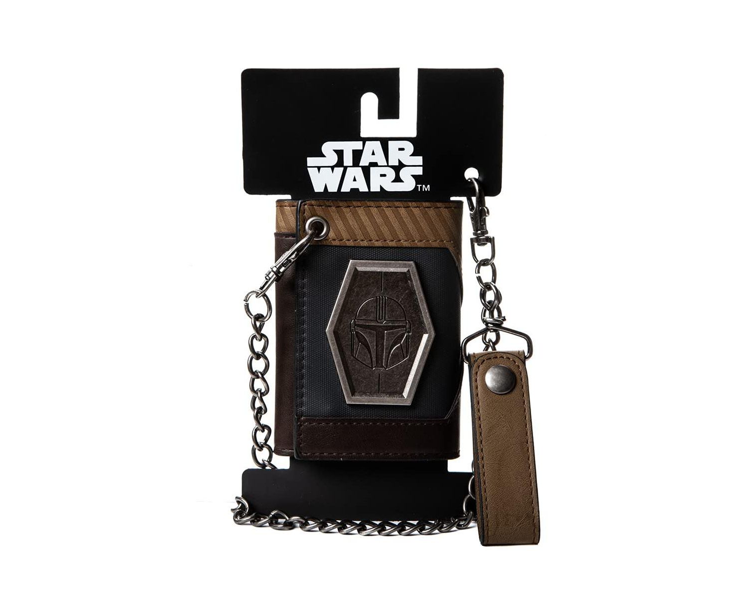 Men's Chain Wallet with Metal Shield