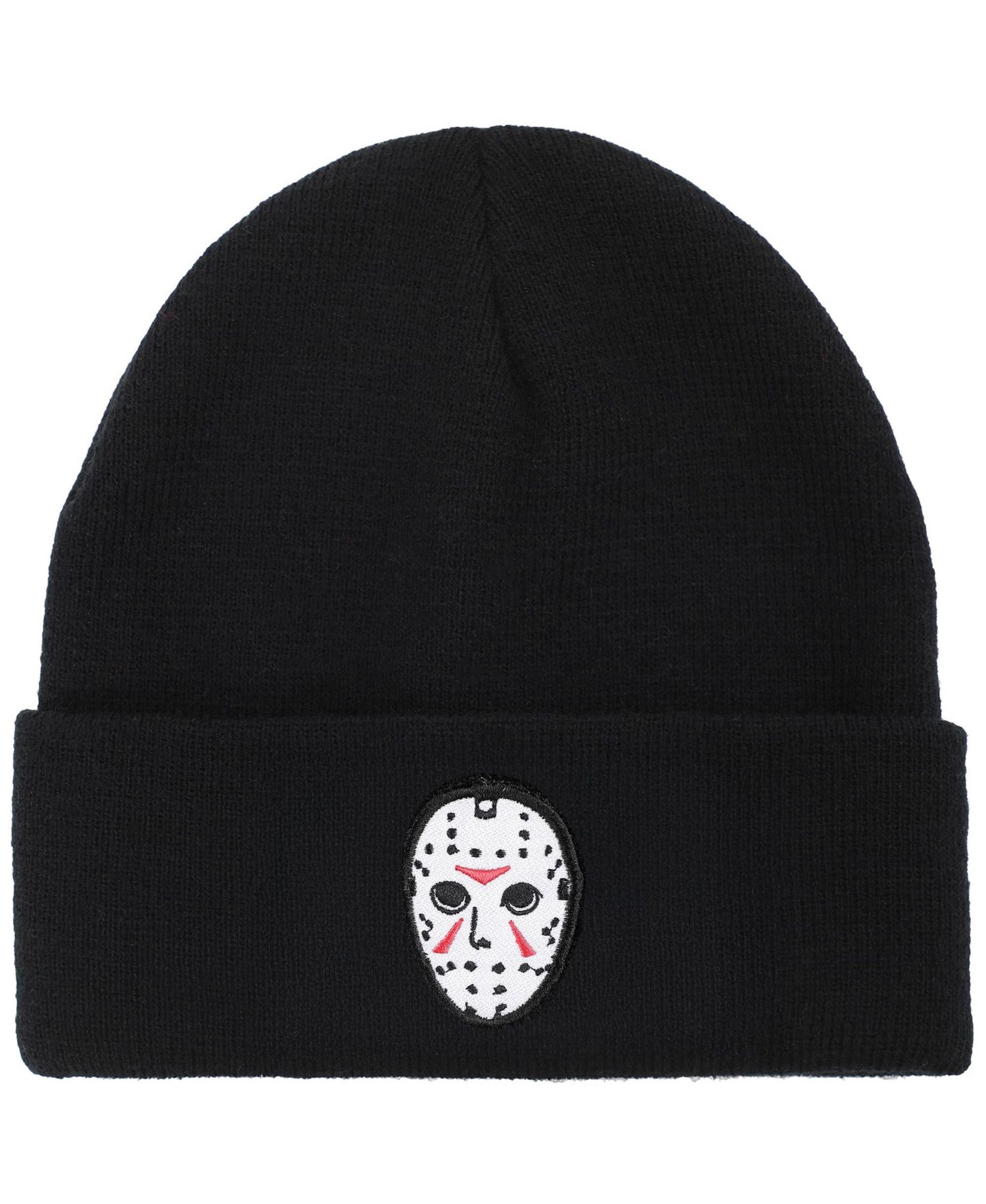 Men's Jason Mask Embroidery On Acrylic Knit Standard Cuff Beanie