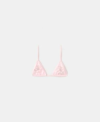 Women's Floral Triangle Bikini Top