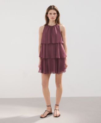 Women's Ruffled Draped Dress