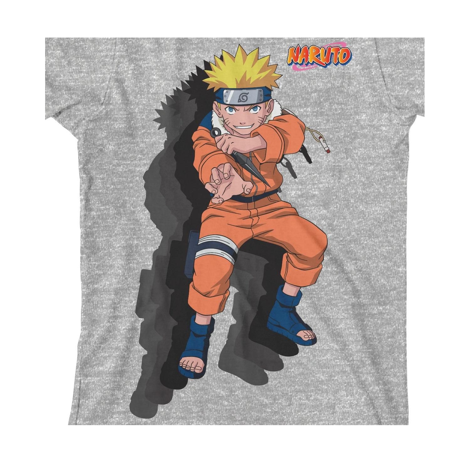 Shadow Effect Crew Neck Short Sleeve Athletic Heather Boy's T-shirt-L