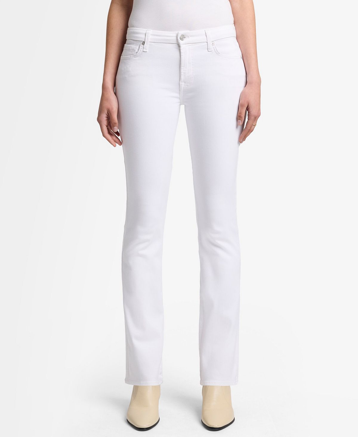 7 For All Mankind Women's Kimmie Straight-Leg Mid-Rise Jeans view 2 — MAYCSS fashion products