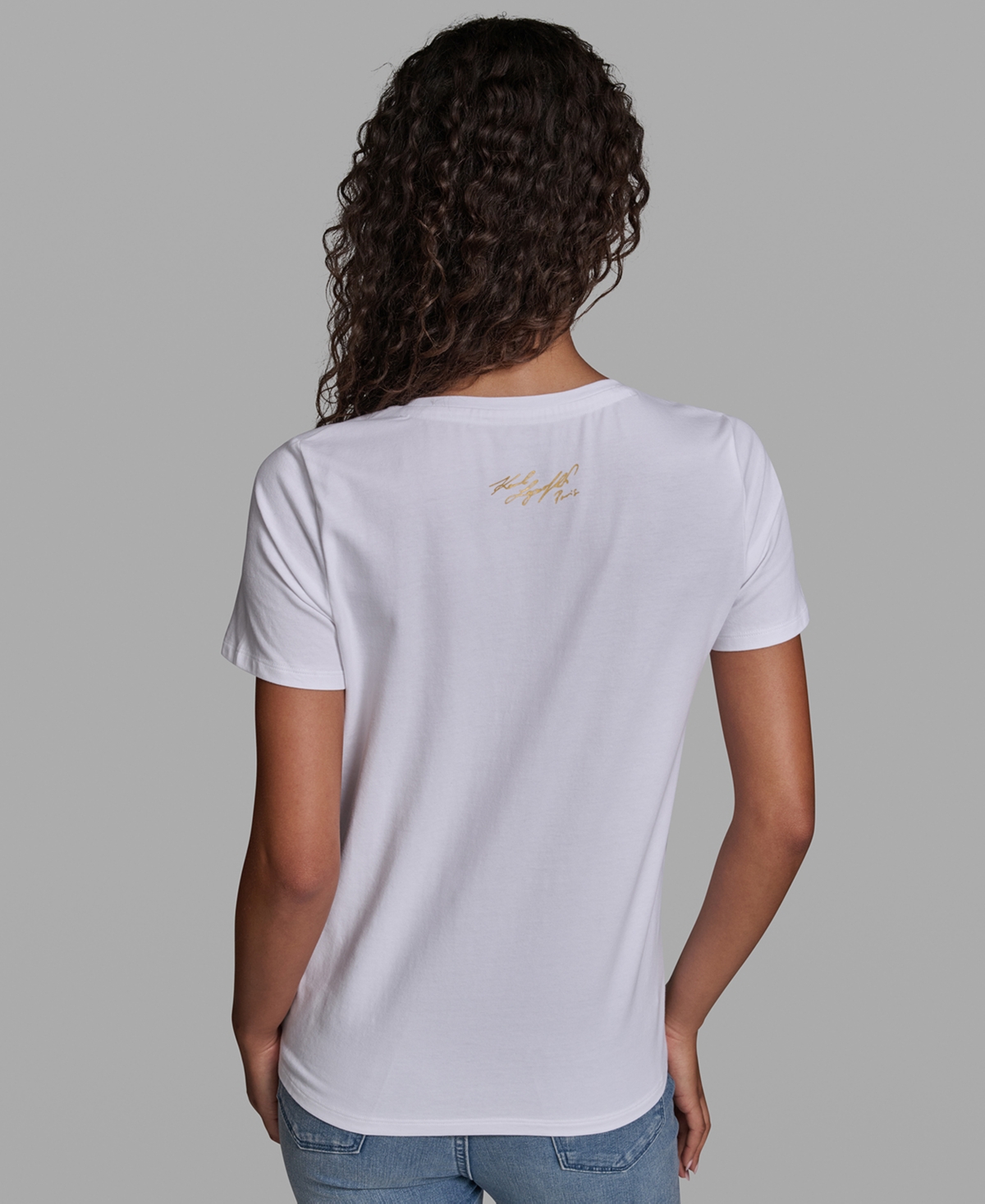 Karl Lagerfeld Paris Women's Bonjour Crewneck T-Shirt