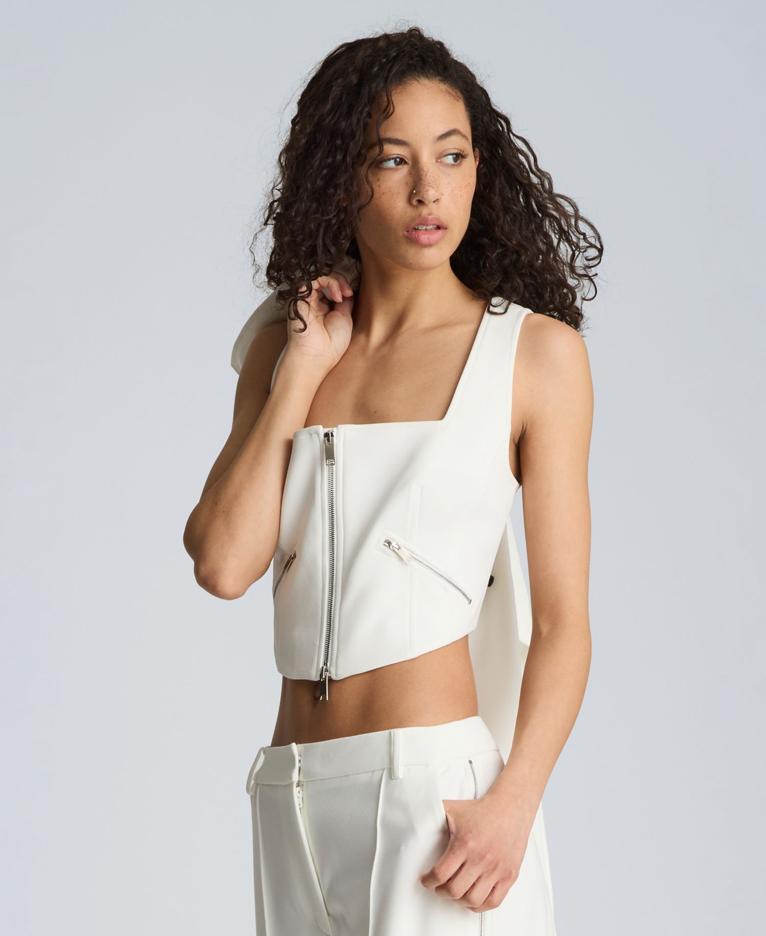 Women's Fitted Square Neck Bodice Top