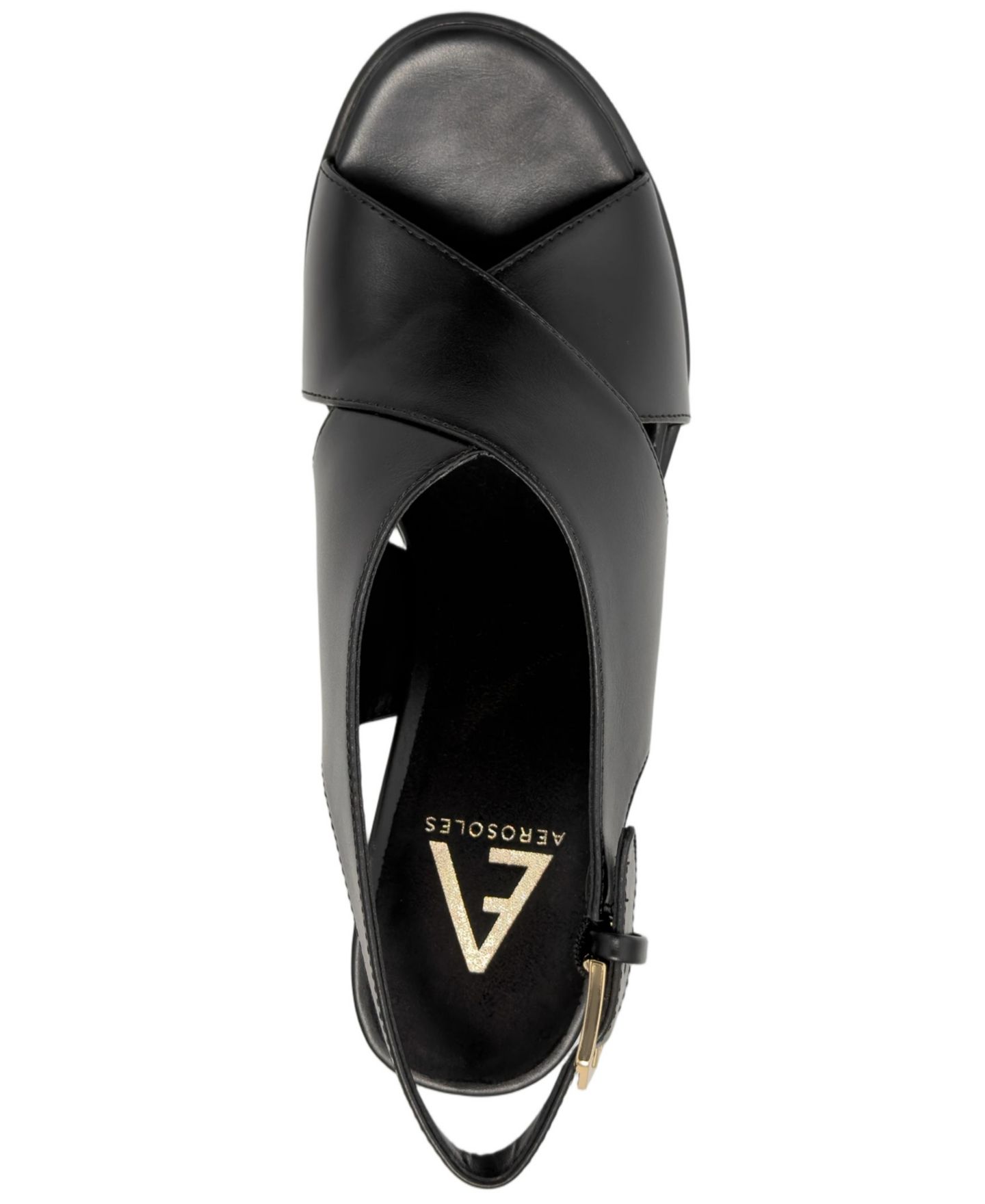 Женские сандалии Aerosoles Hollis Slingback Heeled, цвет: Чёрная искусственная кожа — фото 4