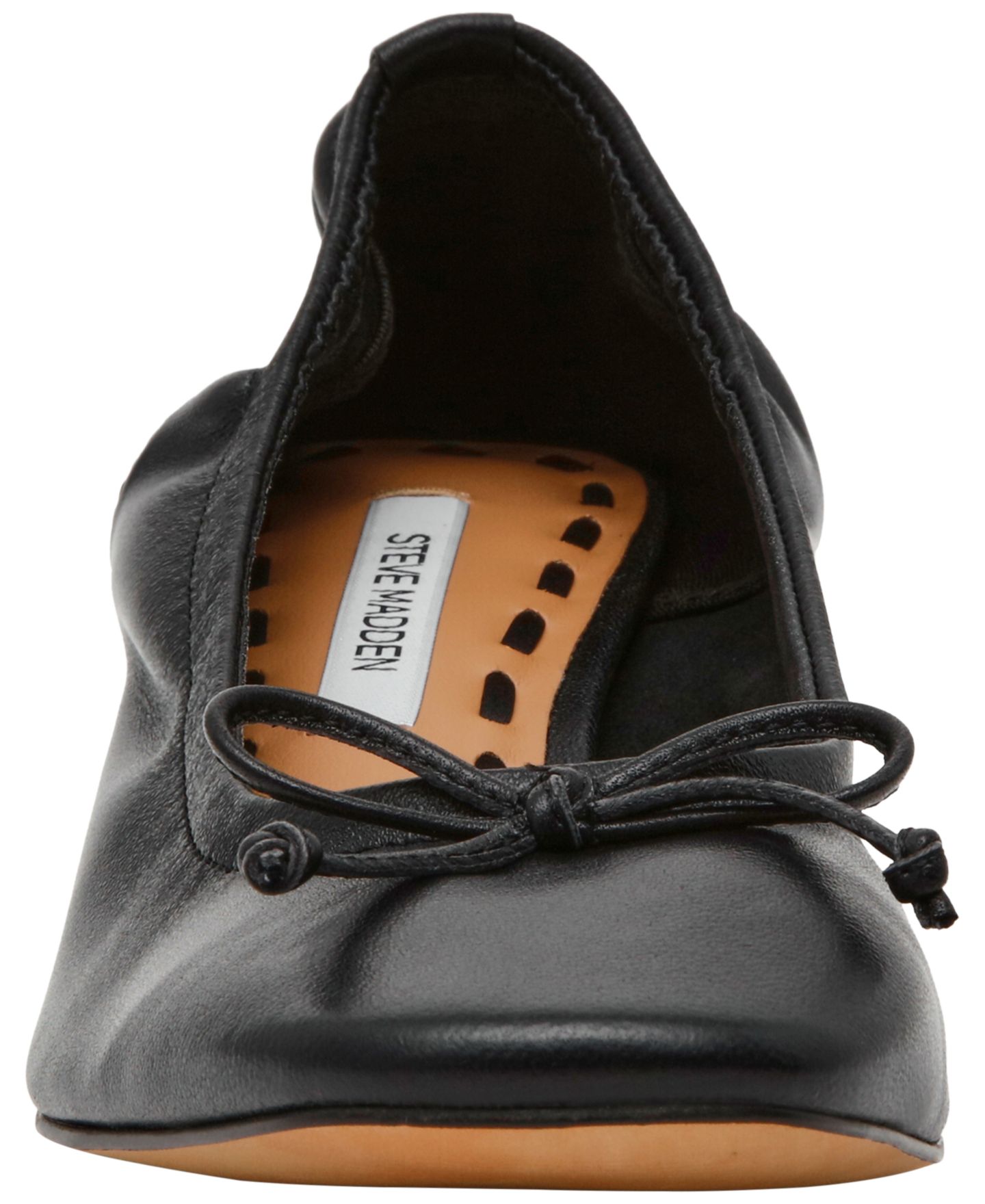 Женские туфли Steve Madden Coretta Block Heel Ballet Pumps, цвет: Чёрный кожаный — фото 6