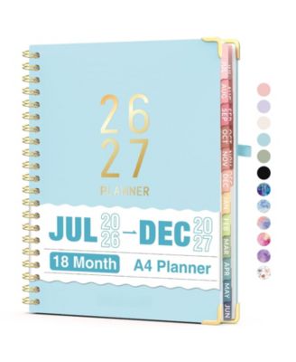 2026-2027 Academic Planner 18 Month Weekly Monthly Daily Agenda Book A5