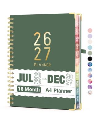 2026-2027 Academic Planner 18 Month Weekly Monthly Daily Agenda Book A5