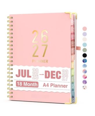 2026-2027 Academic Planner 18 Month Weekly Monthly Daily Agenda Book A5