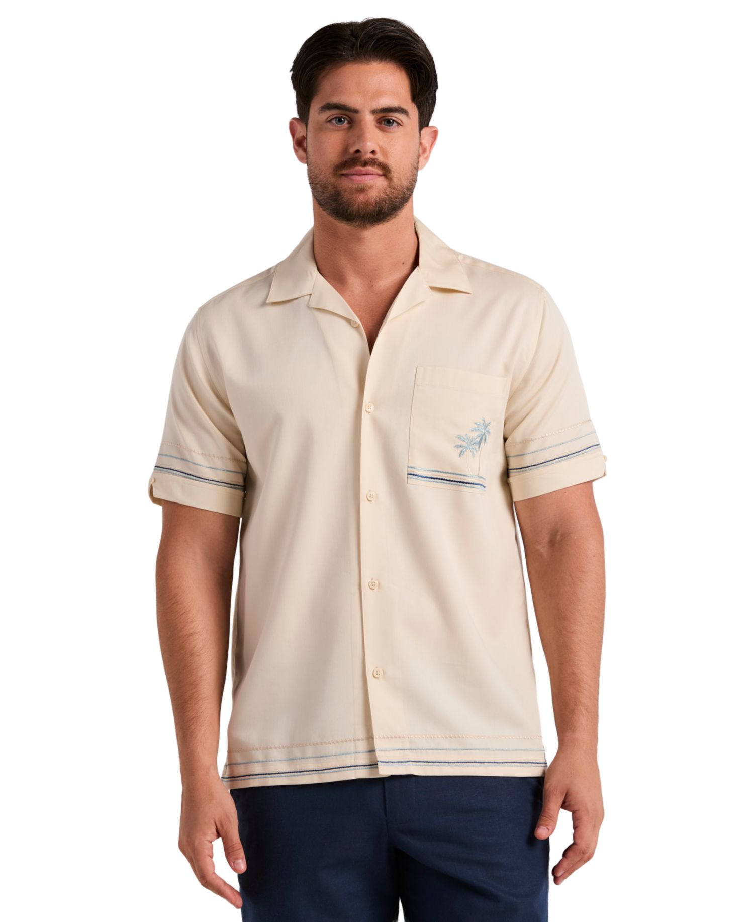Men's Short-Sleeve Camp Collar Shirt