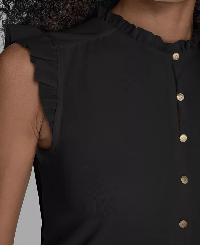 Women's Sleeveless Button-Down Blouse - thumbnail 9