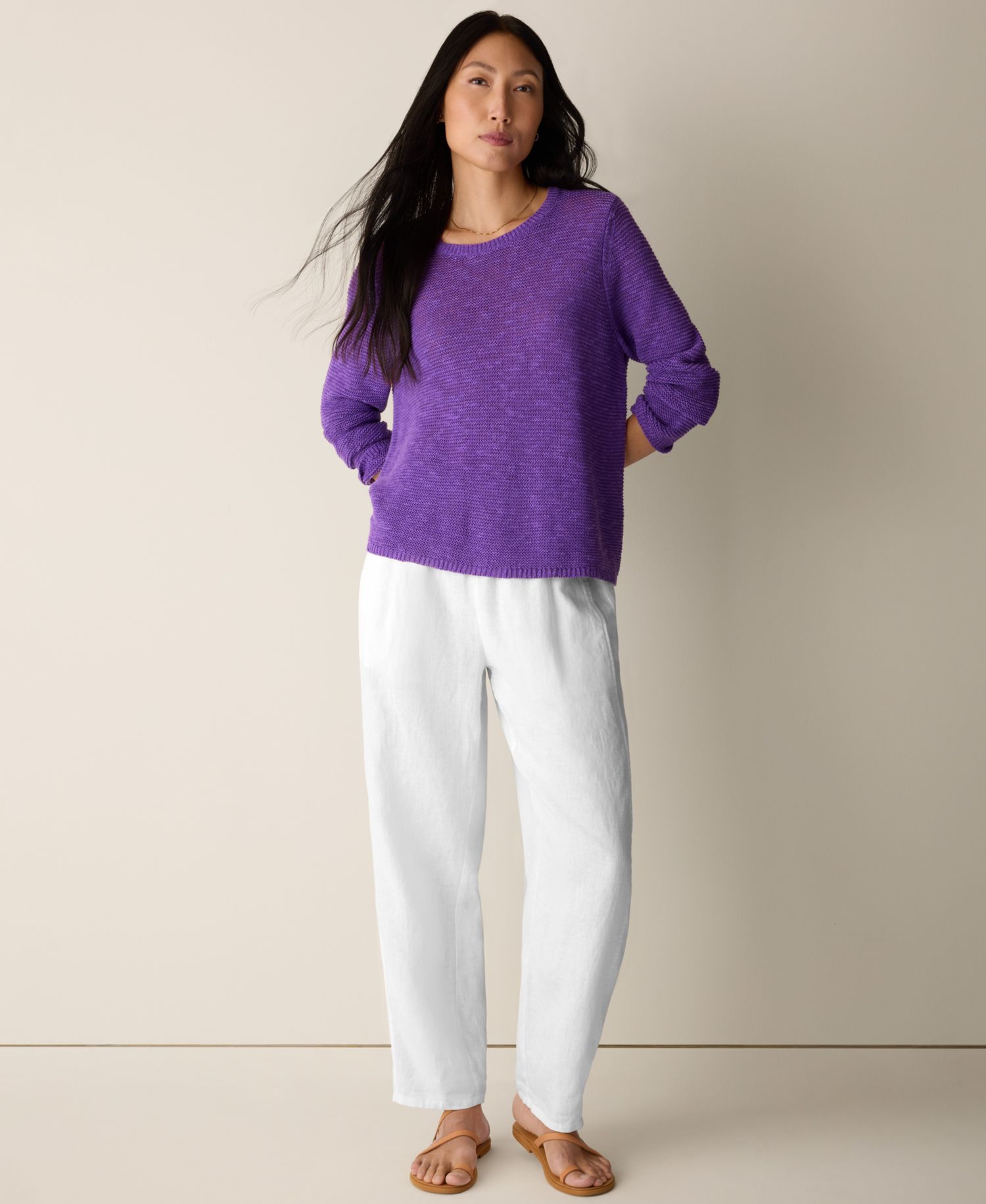 Women's Long-Sleeve Crewneck Sweater, Regular & Plus Size