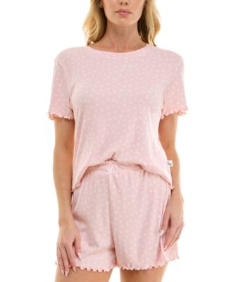 Women's Striped Top & Shorts, 2-Piece Set