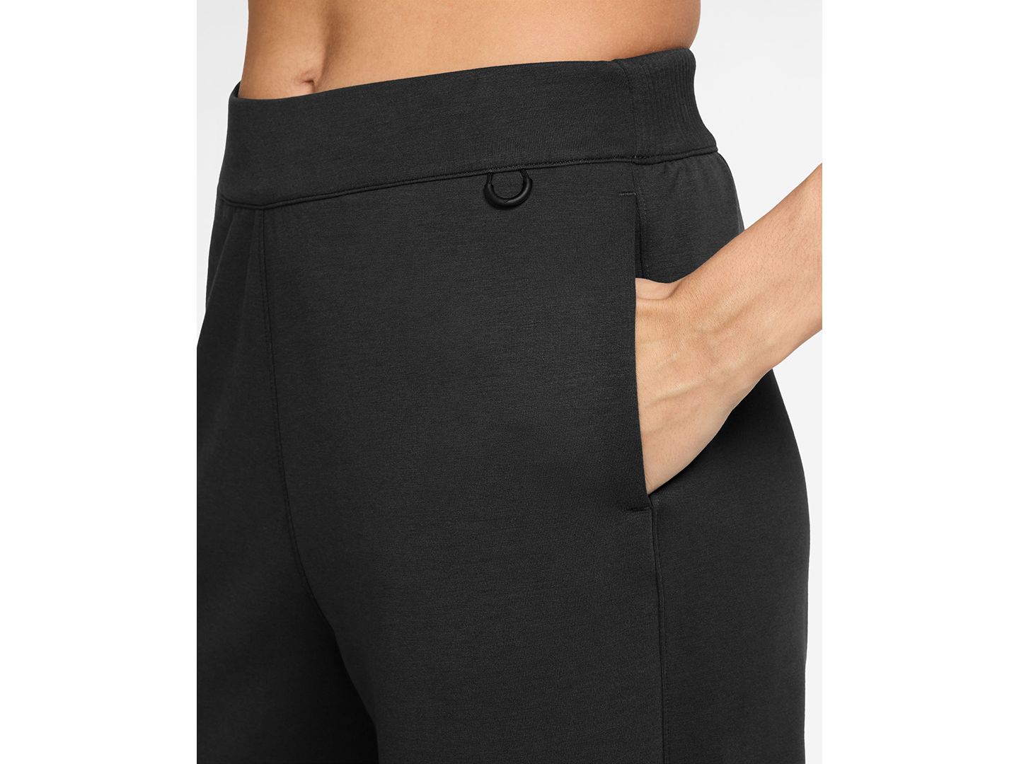 Женские брюки Nike 24.7 ImpossiblySoft Dri-FIT High-Rise, цвет: Чёрный / Дымчатый серый — фото 2