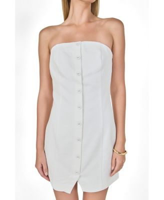 Women's Linen Strapless Dress