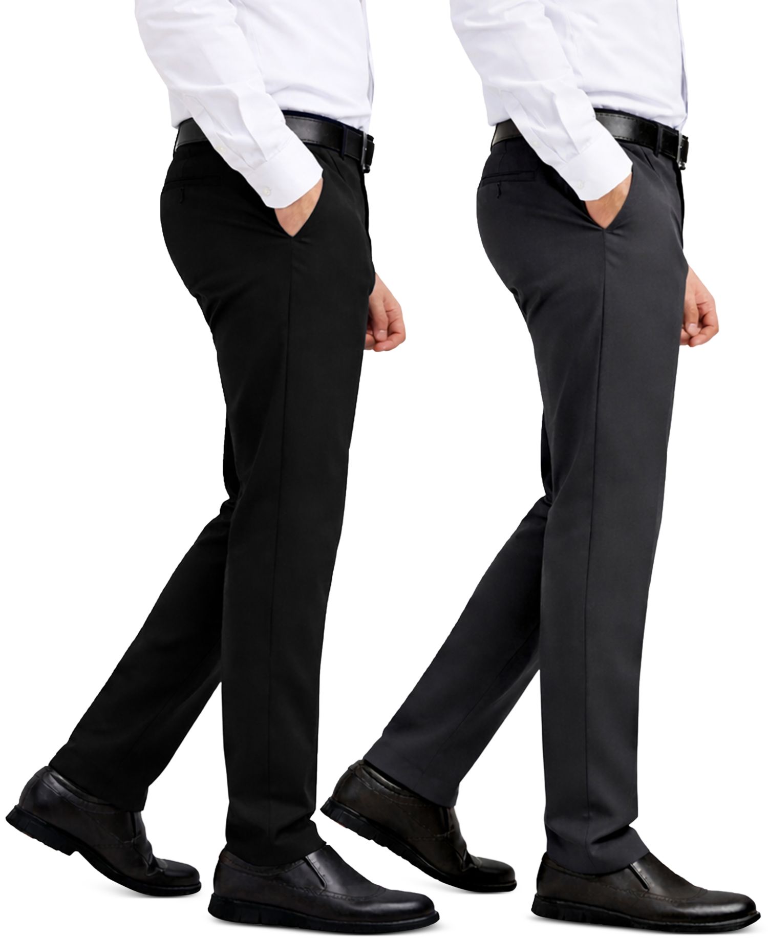 Men's Slim-Fit Woven Stretch Pants, 2-Pack
