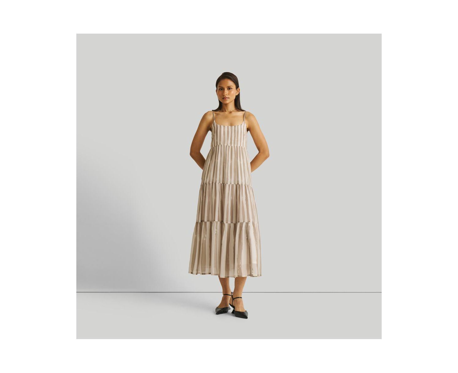 Women's Strappy Tiered Maxi Dress