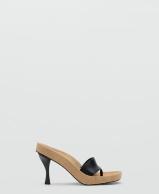Women's Starring Hailey Bieber Mixed Leather Heeled Sandals