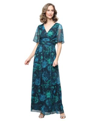 sl fashion new york dresses SL Fashions Sequined Lace Midi Dress - Black main image 1