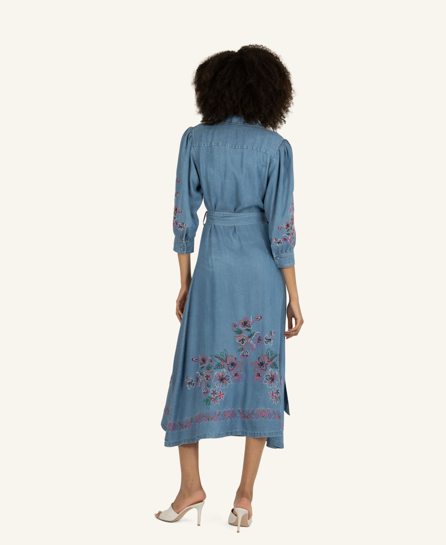 Women's Lynn Dress with Flower Embroidery