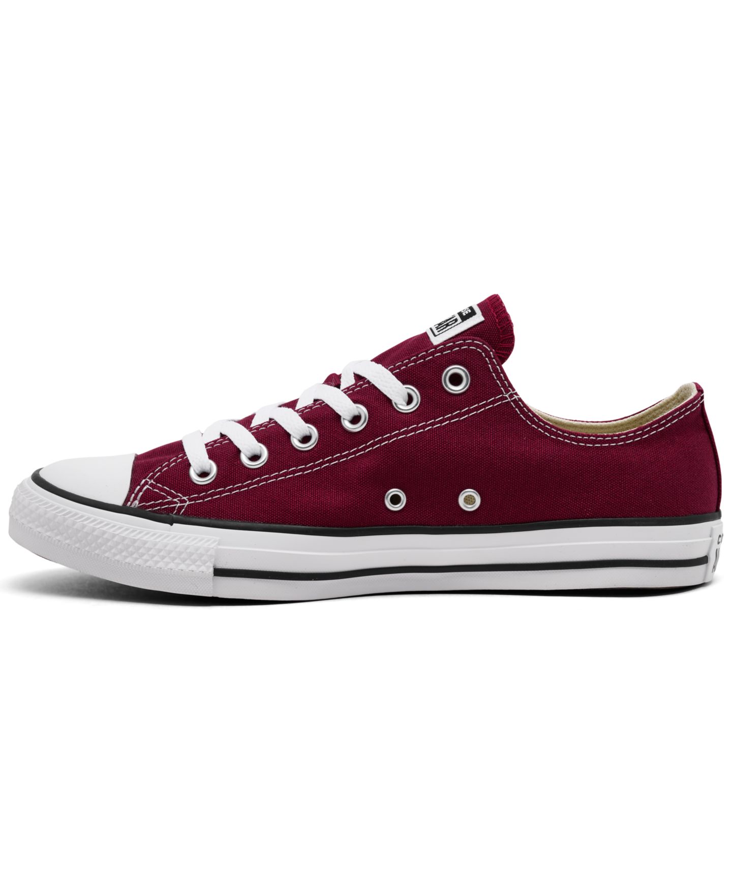 Мужские кроссовки Converse Chuck Taylor Low Top, цвет: Бордовый / Белый — фото 3