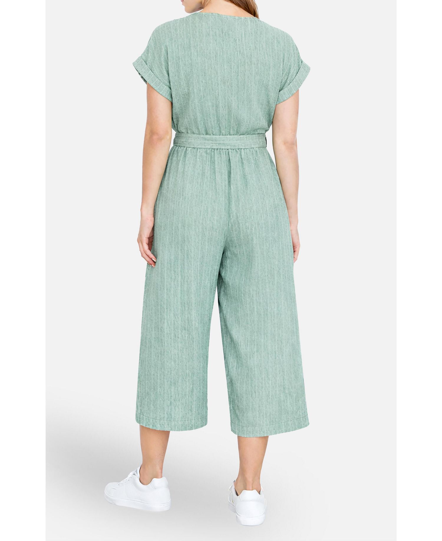 Women's V Neck Kimono Sleeve Jumpsuit