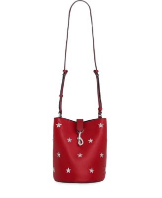 Megan Leather with Small Stars Bucket Handbag