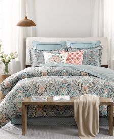 Sterling Floral-Damask Queen Reversible Comforter Set