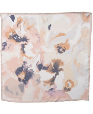 Ink Blooms Square Scarf