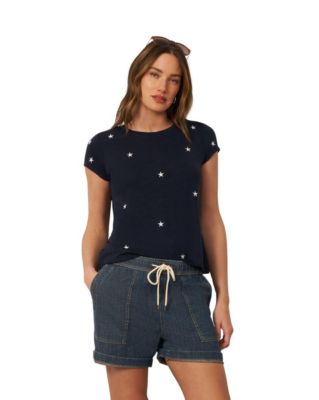 Cable and Gauge Women's Printed Star Slub Tee