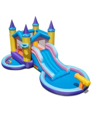 6-in-1 Inflatable Kids Water Park for Yard with Slide and Splash Pool