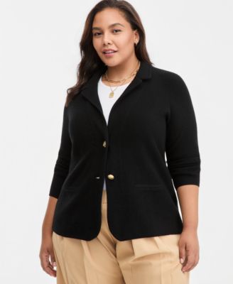Plus Size 100% Cashmere Blazer