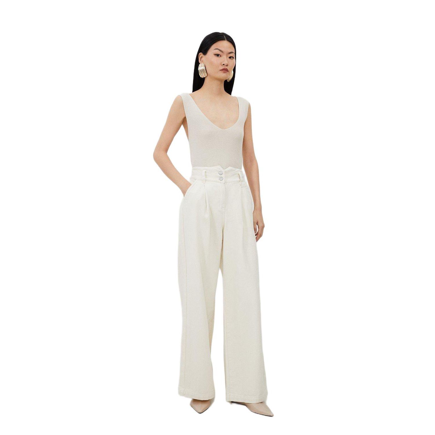 Women's High Waisted Denim Wide Leg Jeans