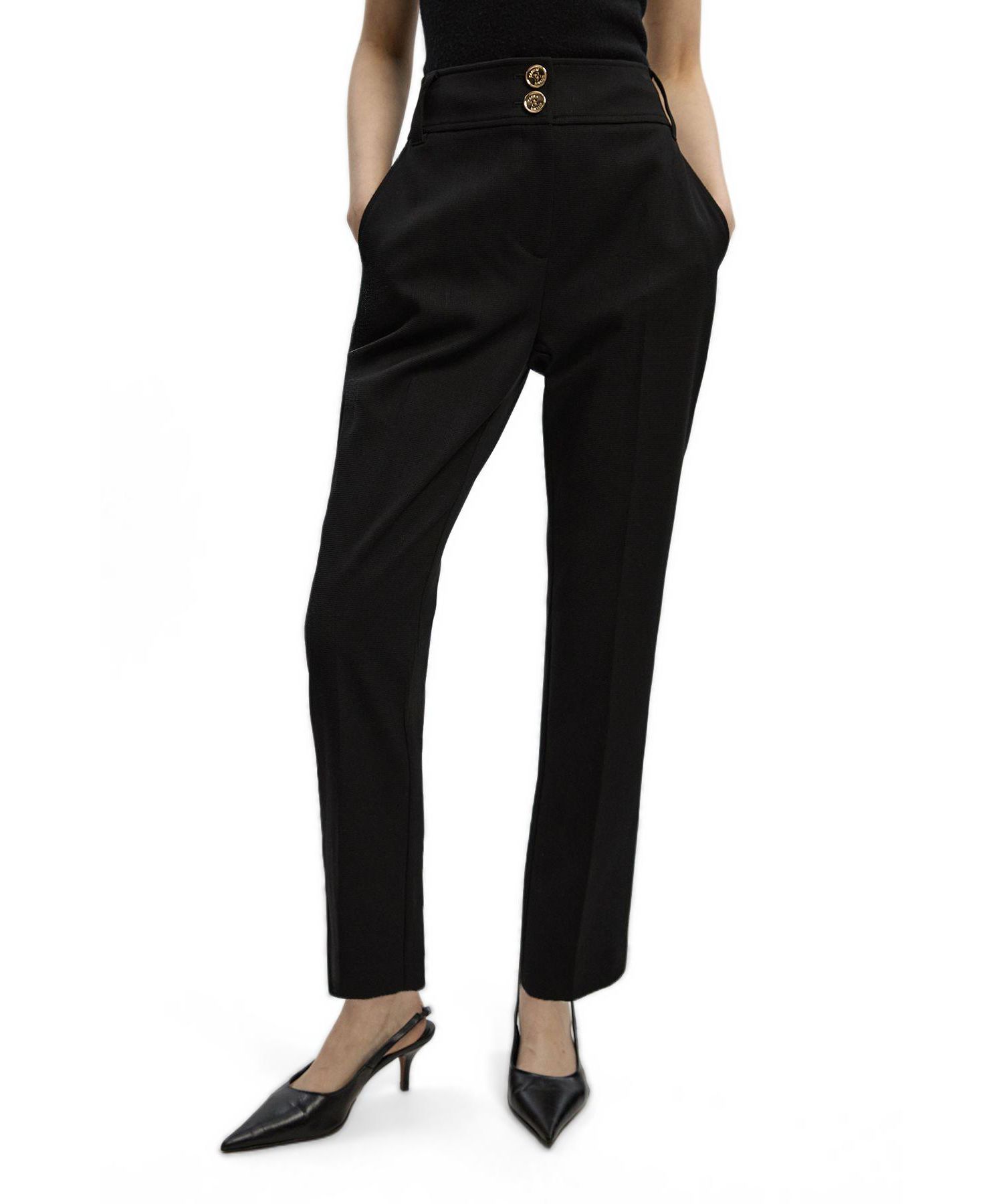 Women's Textured Stretch Straight Leg Trouser