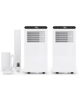 2-Piece Set of 8,000 BTU Portable Air Conditioners with 4-in-1 Cooling, Dehumidifier, Fan and Sleep Modes, Quiet 48 dB