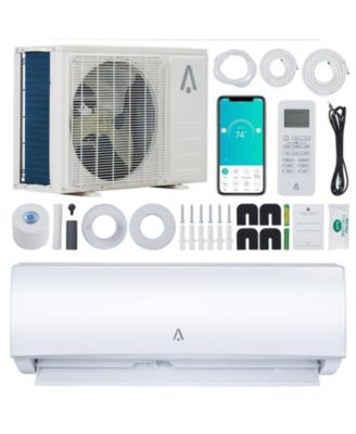 9000 BTU Mini Split AC and Heat Pump, 19 SEER2 Inverter, WiFi and Alexa, 115V, Cools 450 Sq. Ft, Installation Kit
