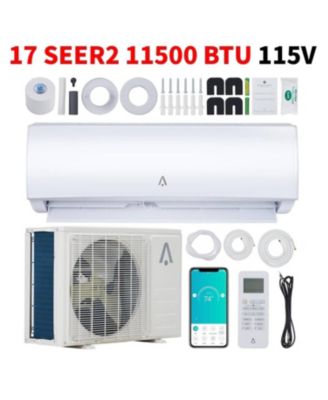 11500 BTU Mini Split Air Conditioner, 17 SEER2 Efficiency Cooling/Heating Up to 750 Sq.ft. with WiFi and Remote Control, 115V