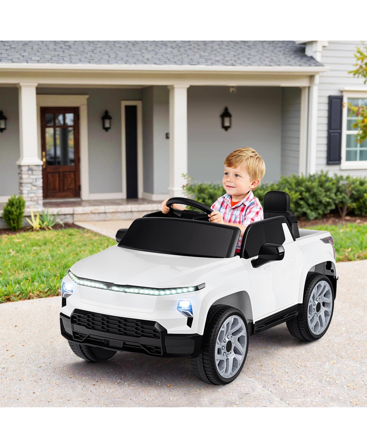 Slickblue Kids 12V Ride On Truck with Remote Control Electric Car