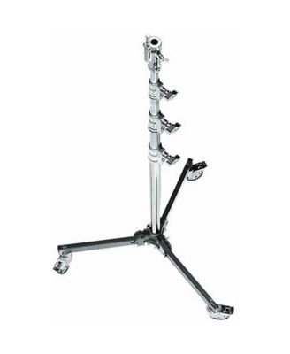 Avenger 11.15 inch Roller Stand 34 Folding Base, 5 Sections, 4 Risers, Chrome