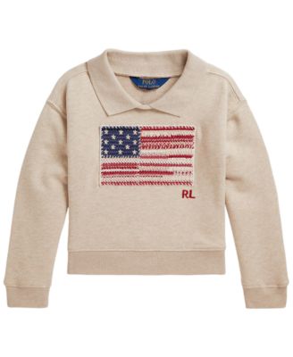 Girls' 2T-6X Flag Terry Long-Sleeve Sweatshirt