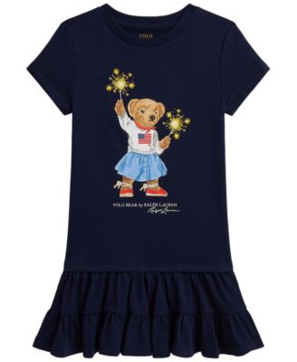 Girls' 2T-6X Polo Bear Tiered Short-Sleeve Dress