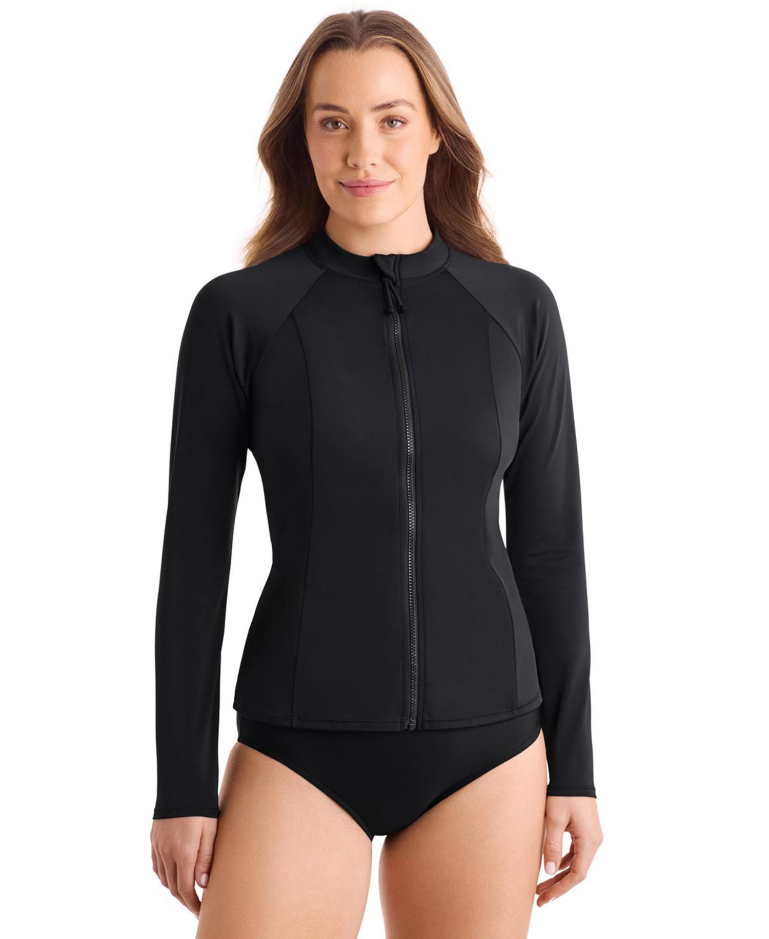 Women's Sport Long-Sleeve Swim Cover-Up Shirt