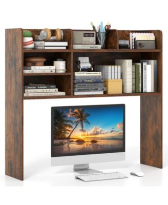 3 Tier Desktop Bookshelf with 6 Shelves Desk Organizer for Computer Desk