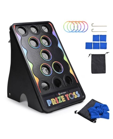 Игра Cornhole WinSpin с мешочками: доска, 11 мешочков и колышки, цвет: Natrual