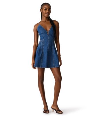 sam edelman diana sleeveless collared denim mini dress Denim Love Medium Wash Mini Dress | Trendy Women's Dress