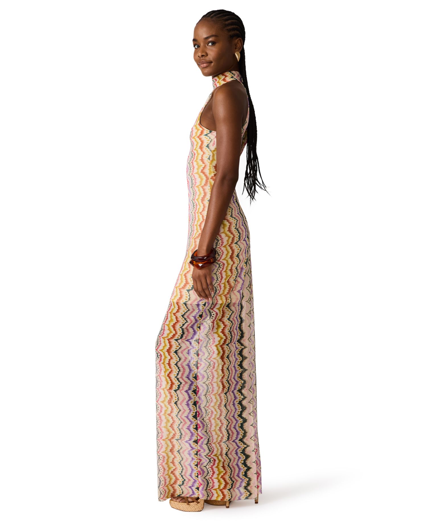 Women's Layra Halter-Neck Bodycon Mesh Dress