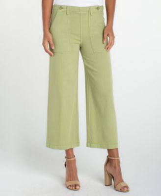 Petite Wide-Leg Crop Pants
