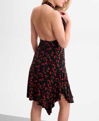 halter neck collar dress Simona Halter Neck Midi Dress - Black main image 1