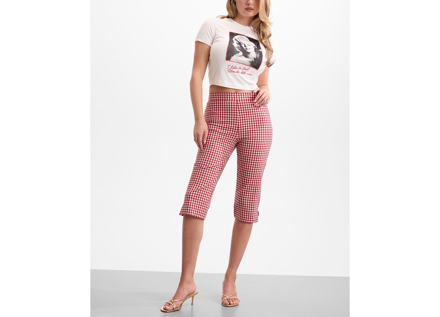 Women's Marilyn Short-Sleeve Crewneck Crop T-Shirt